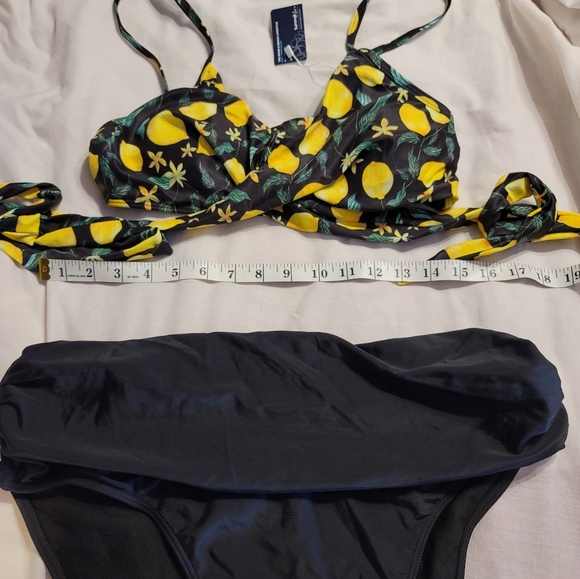Swim Nwt Make Lemonaid High Low Adjustable Push Up Wrap Around Swim